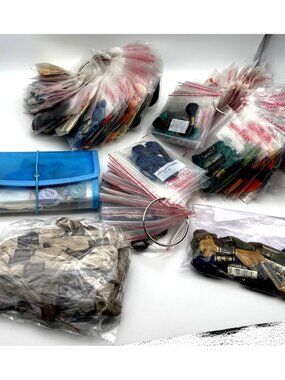 Huge DMC Cross stitch Floss Lot 250+ In Bag And Labeled/Organized some loose